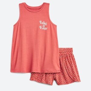 R+R - The Swing Tank & Tulip Knit Short Set.  Size XL.  Color Burnt Orange